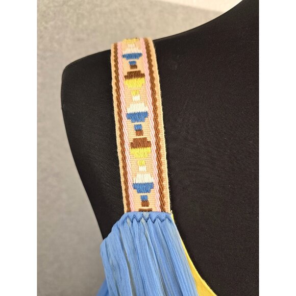 Catherine Malandrino 100% Silk Embroidered Dress Size 4 - Picture 2 of 7